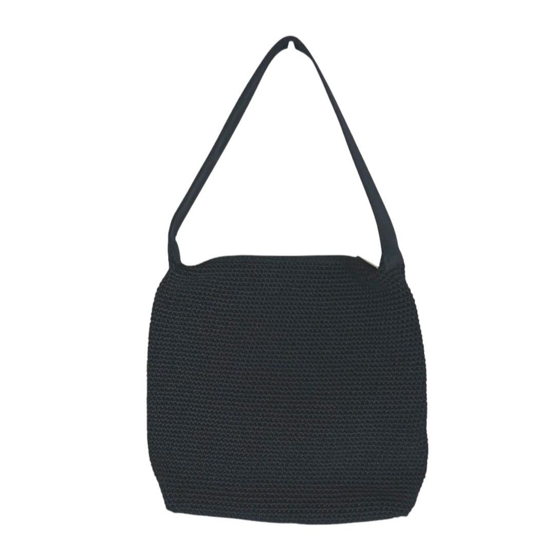 The Sak Elliott Lucca Black Crochet Shoulder Bag